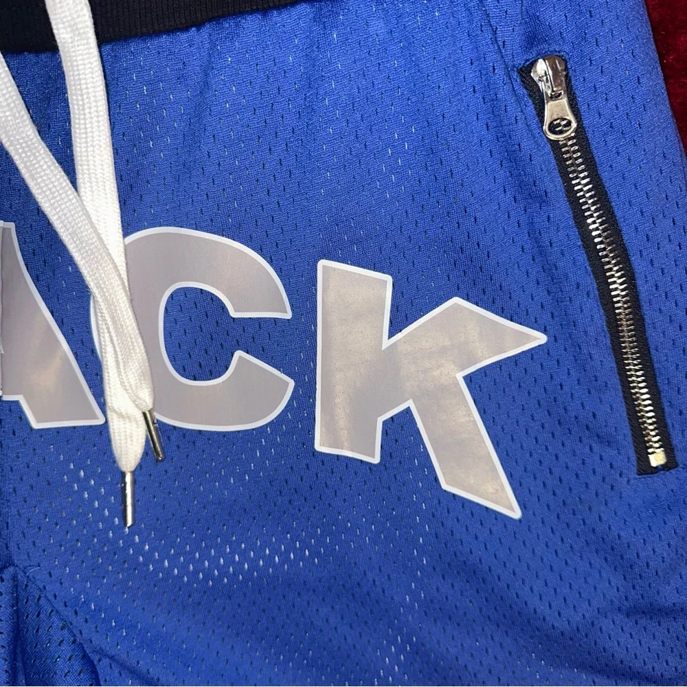 Stack Supply Company‎ Streetwear Men’s Jersey Shorts Large Blue Zippered Pockets
